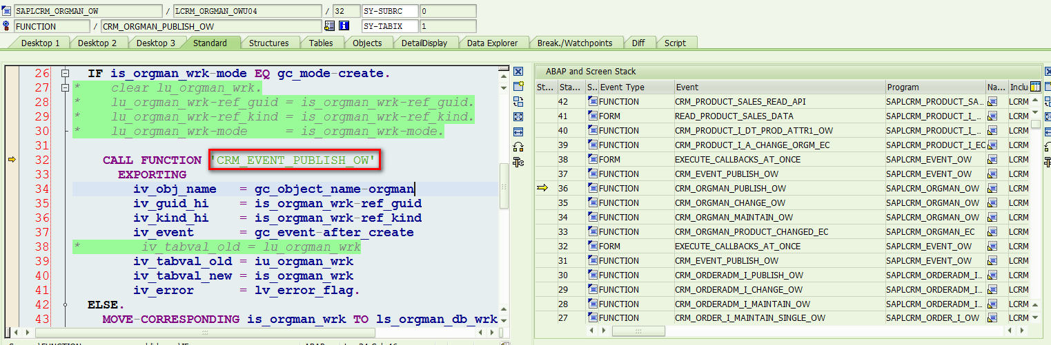 Function Module Breakpoints In Sap Gui Example SAP CRM One Order的事件注册机制 - 知乎