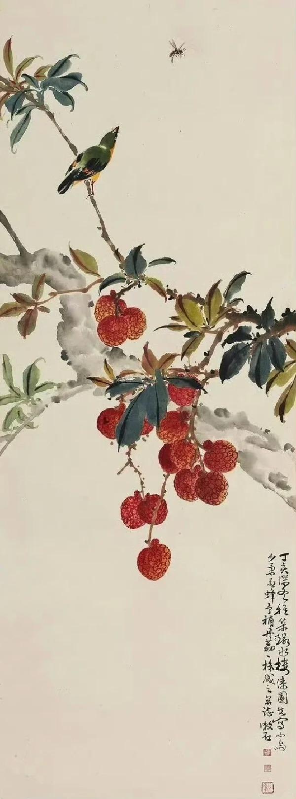 这位岭南画家的荔枝,画得很吉利! - 知乎
