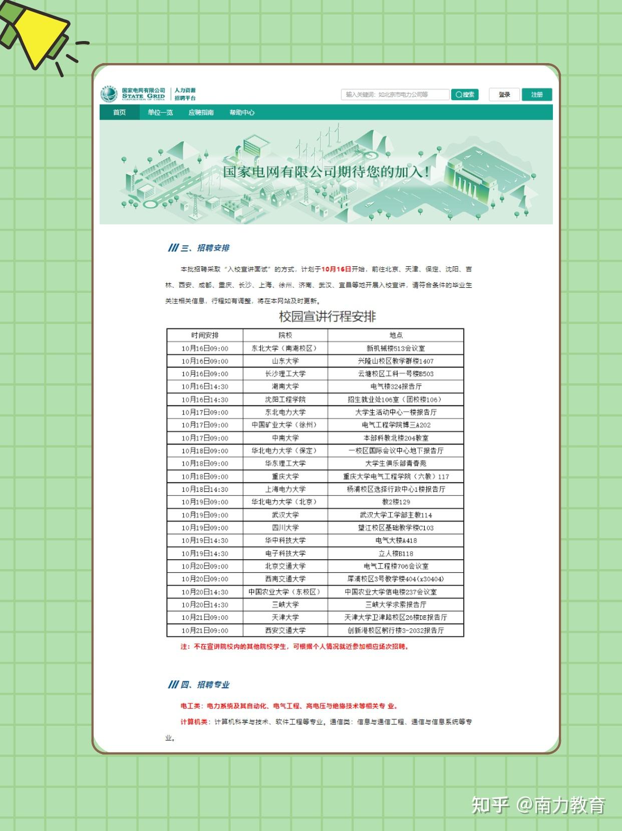 【校招】国网宁夏电力！2024年高校毕业生提前批招聘行程发布！ - 知乎