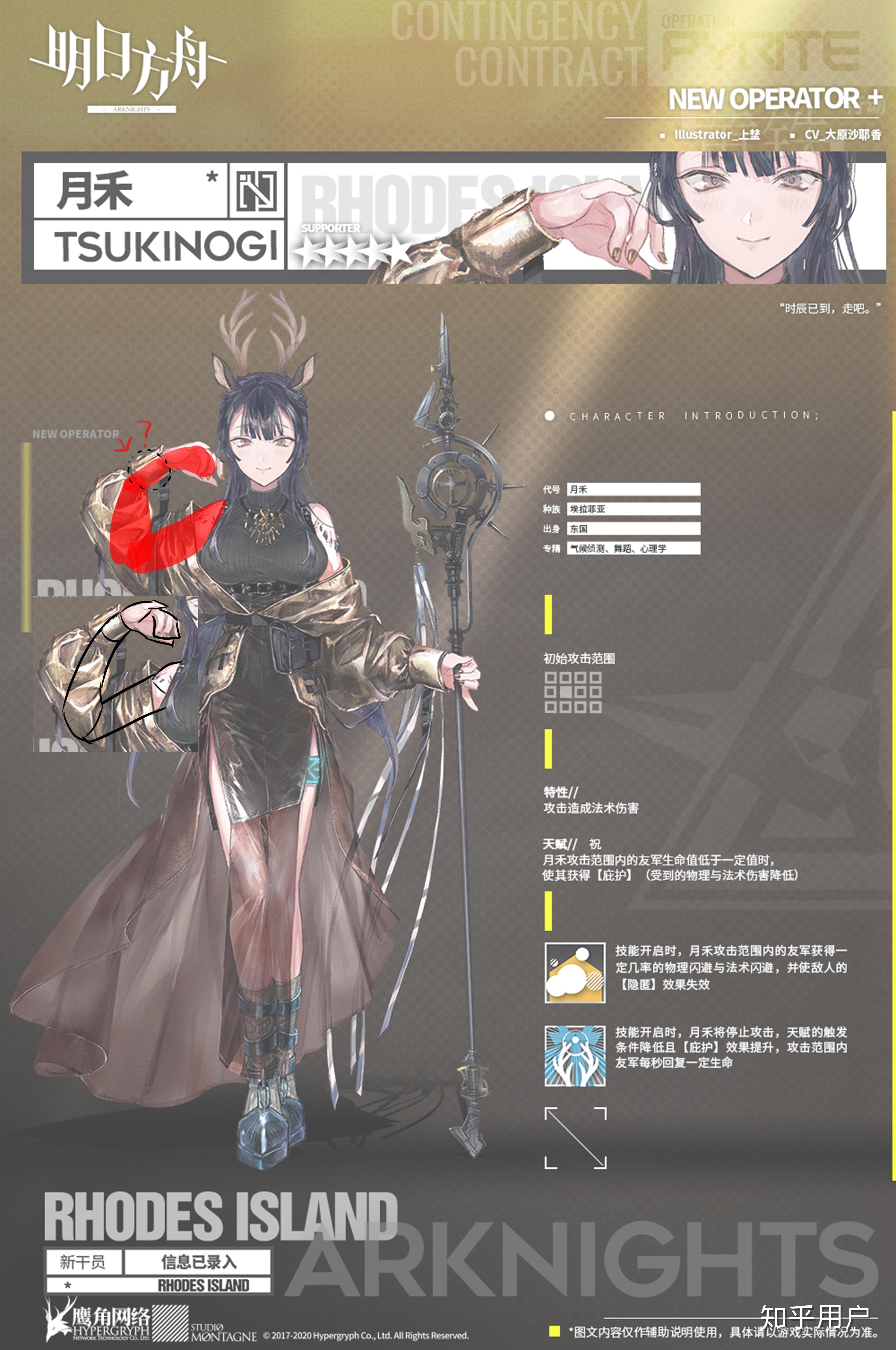 如何评价《明日方舟》新干员"月禾"的立绘? - 知乎