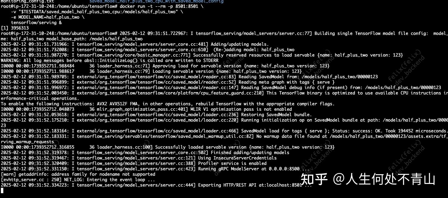 Tensorflow and tensorflow serving 