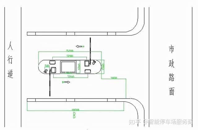 道闸安全岛尺寸施工图图片