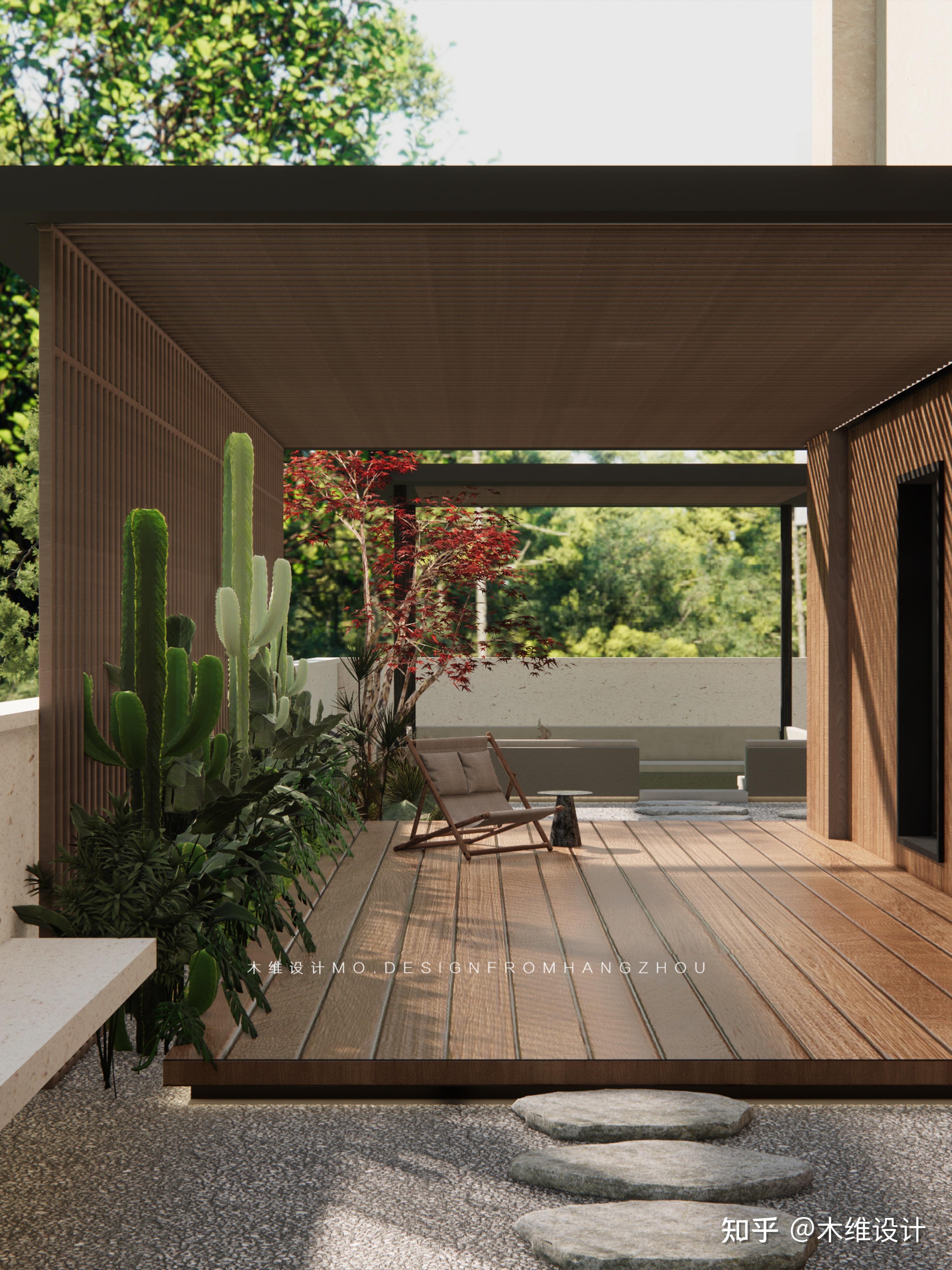 案例设计丨带点日式情怀的排屋庭院