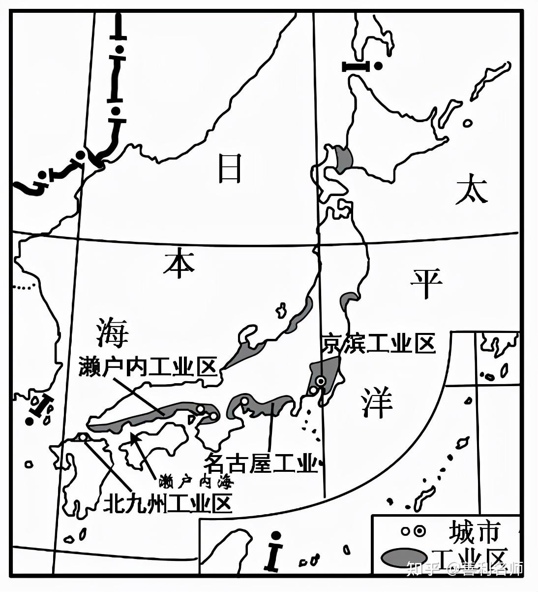 日本地形图手绘简图图片