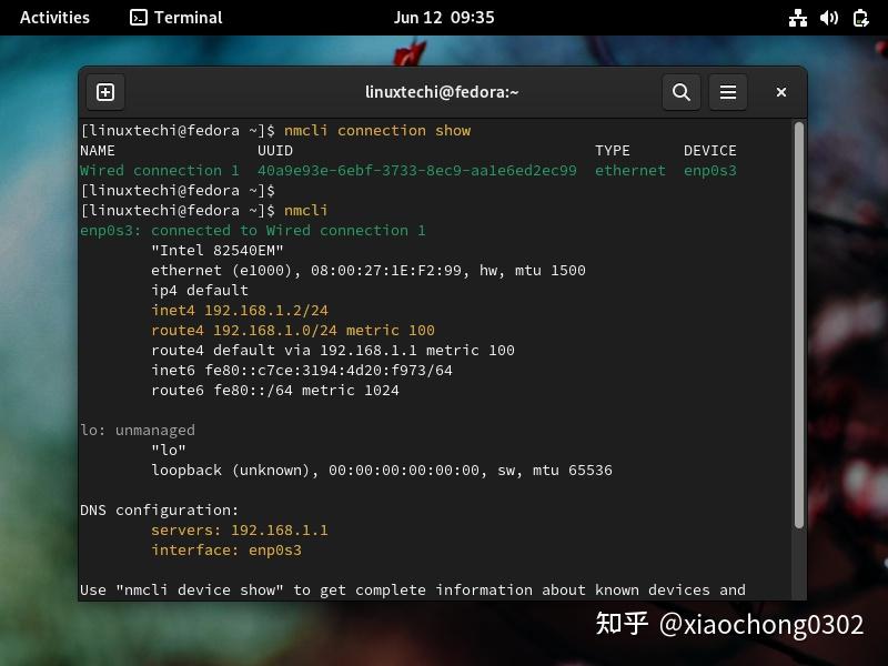 Fedora Linux IP Fedora Linux Ip