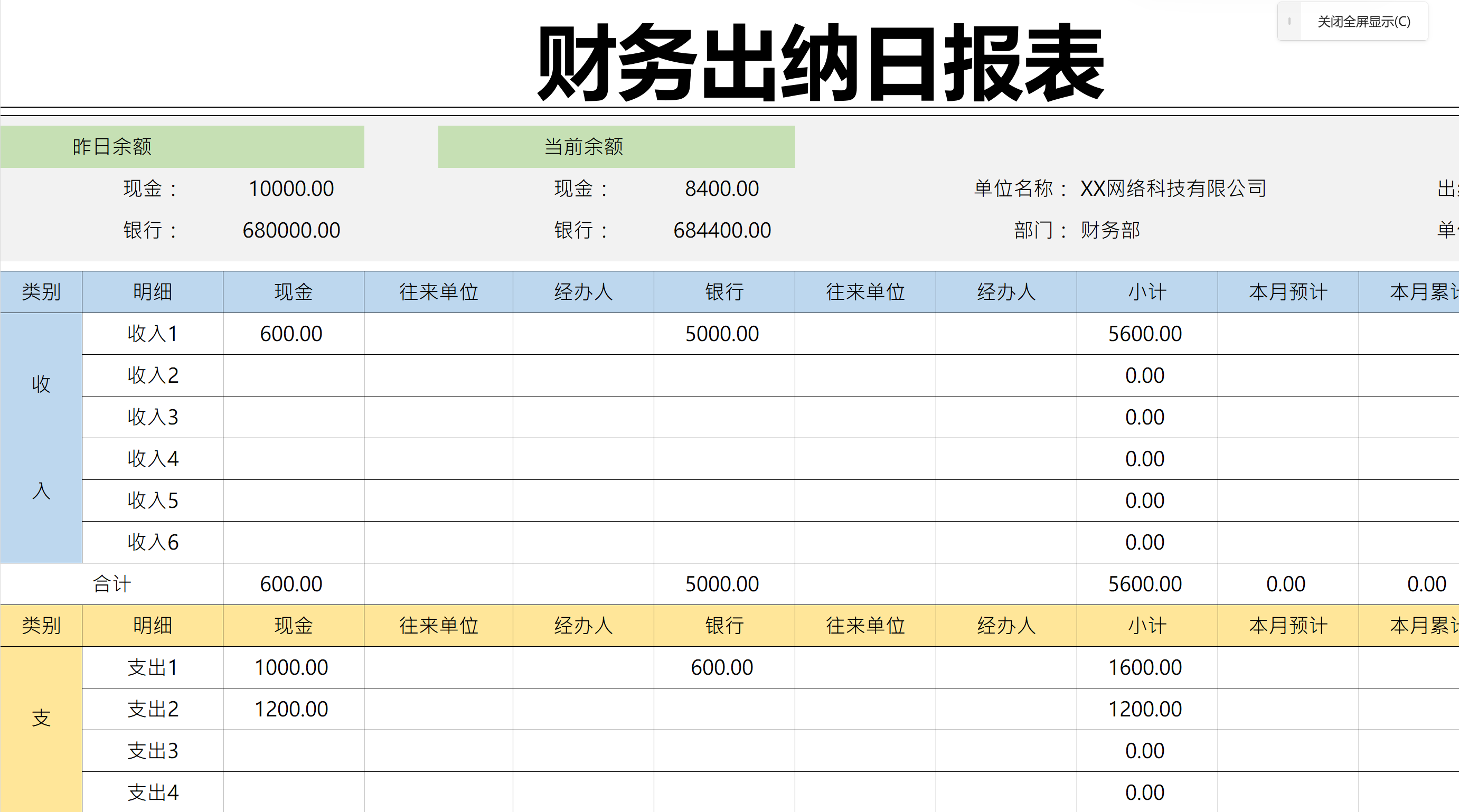 月度报表财务图片