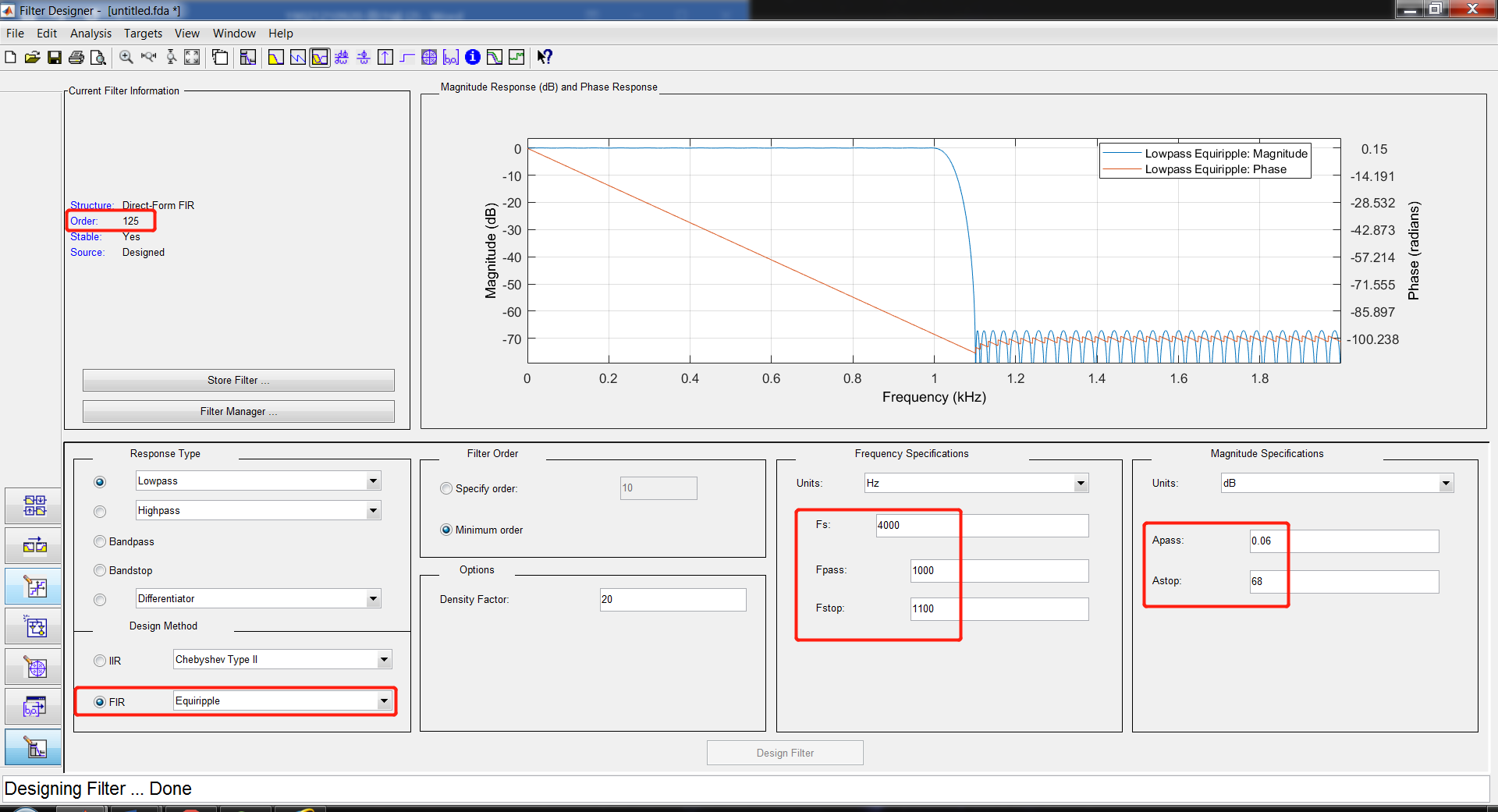 FDAtool设计IIR和FIR50%和20%通带的低通滤波器(定点和浮点分析) - 知乎