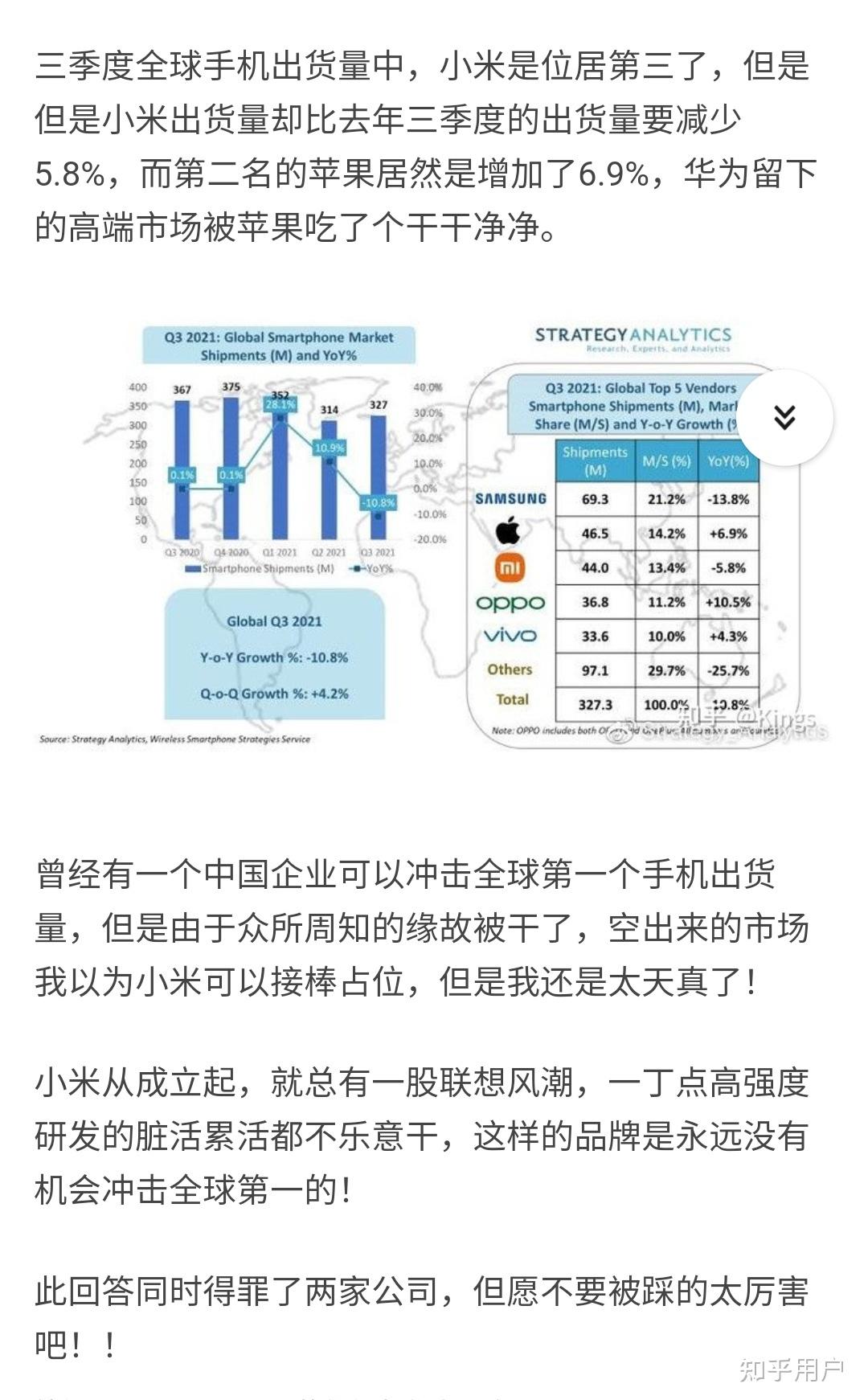 小米发布 2021 年第三季度财报,三季度经调整净利润 51.