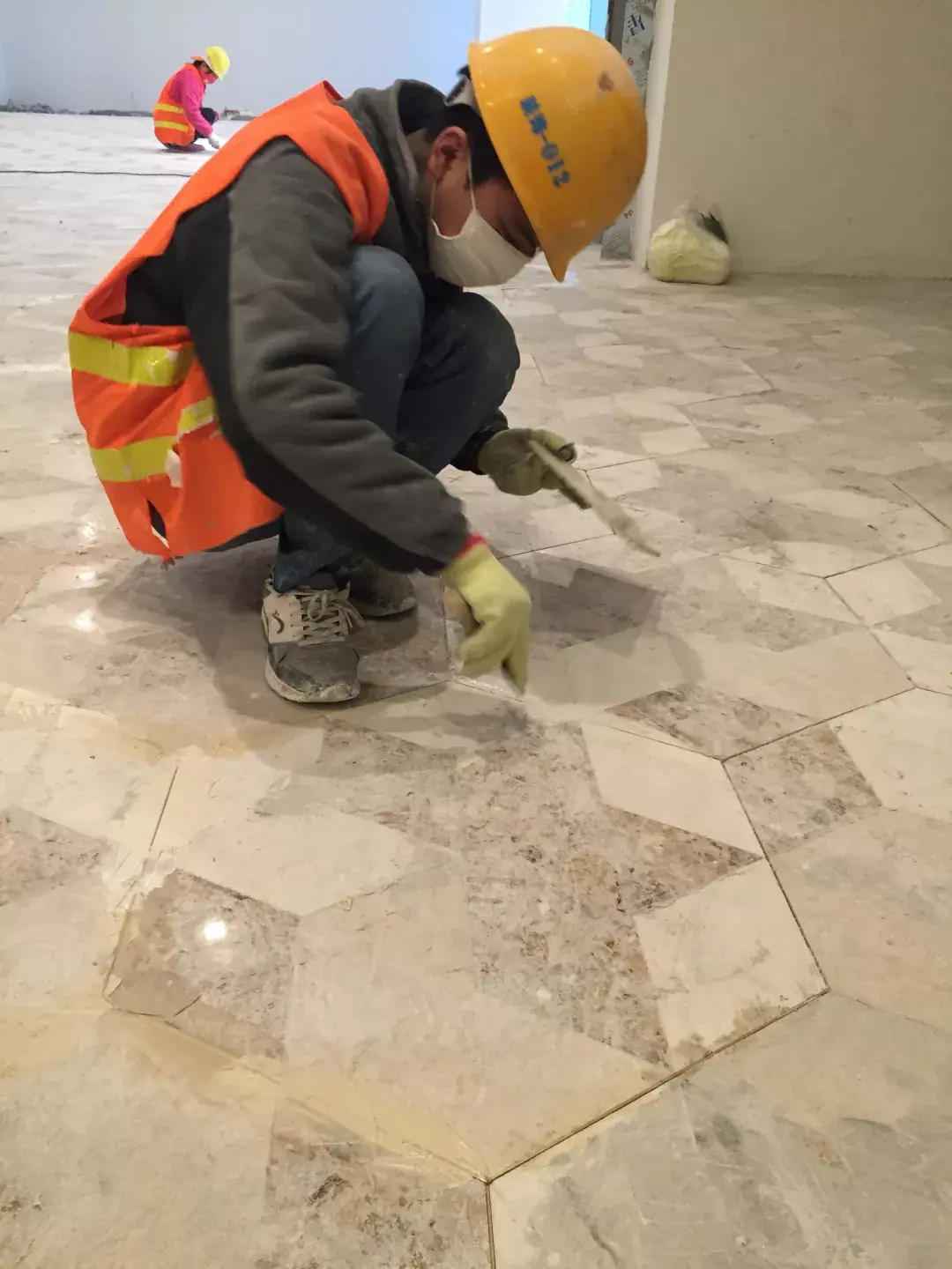 室内设计施工工艺018石材拼花的现场施工流程及节点解析