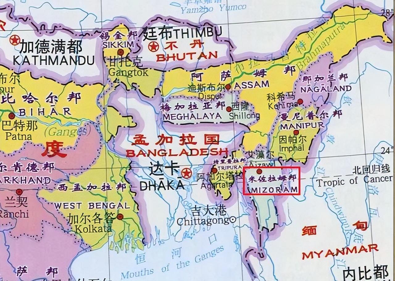 曼尼普尔邦地图图片