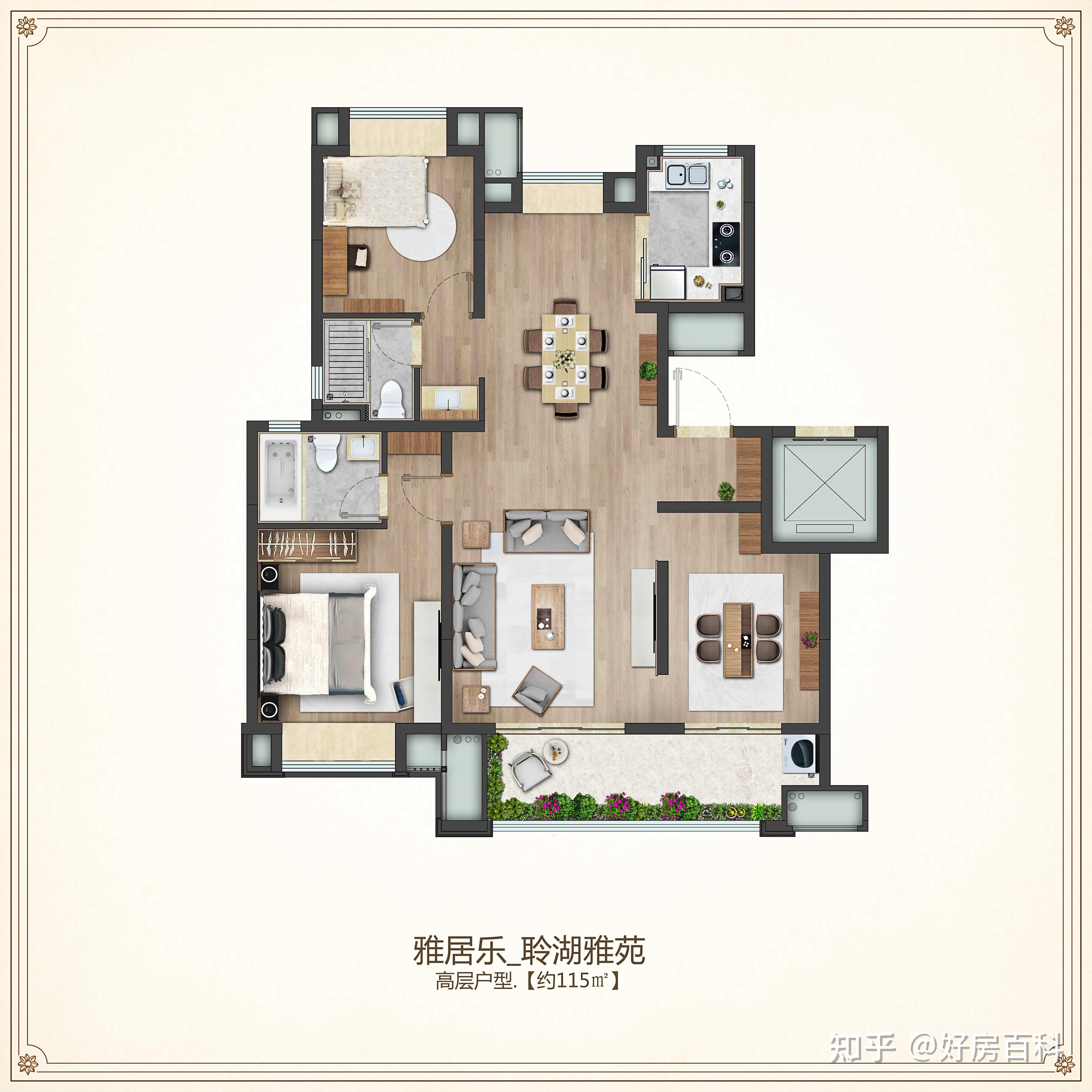 怡馨苑-150平米三居中式风格-谷居家居装修设计效果图