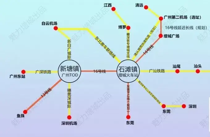 实锤增城火车站规划范围曝光约40公顷就在石滩这里还有时速600公里的
