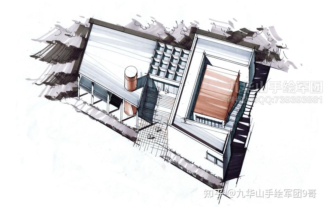建筑快题建筑学考研快题方案之总平建筑总平的设计表达图解解析还不