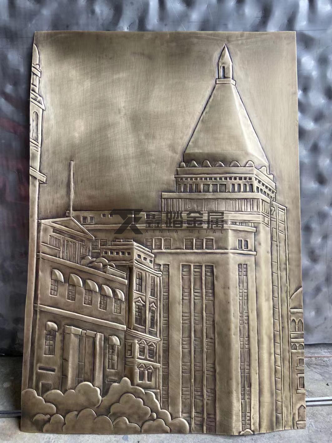 锻铜立体浮雕墙面装饰壁画,墙面装饰给人一种大气唯美