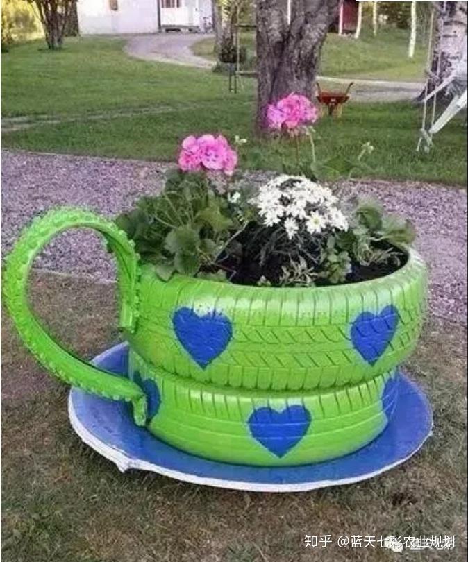 几块钱的废弃轮胎创意玩出农庄网红打卡时尚潮流