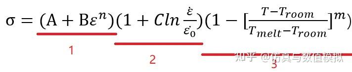 abaqus中johnsoncook本构模型理解
