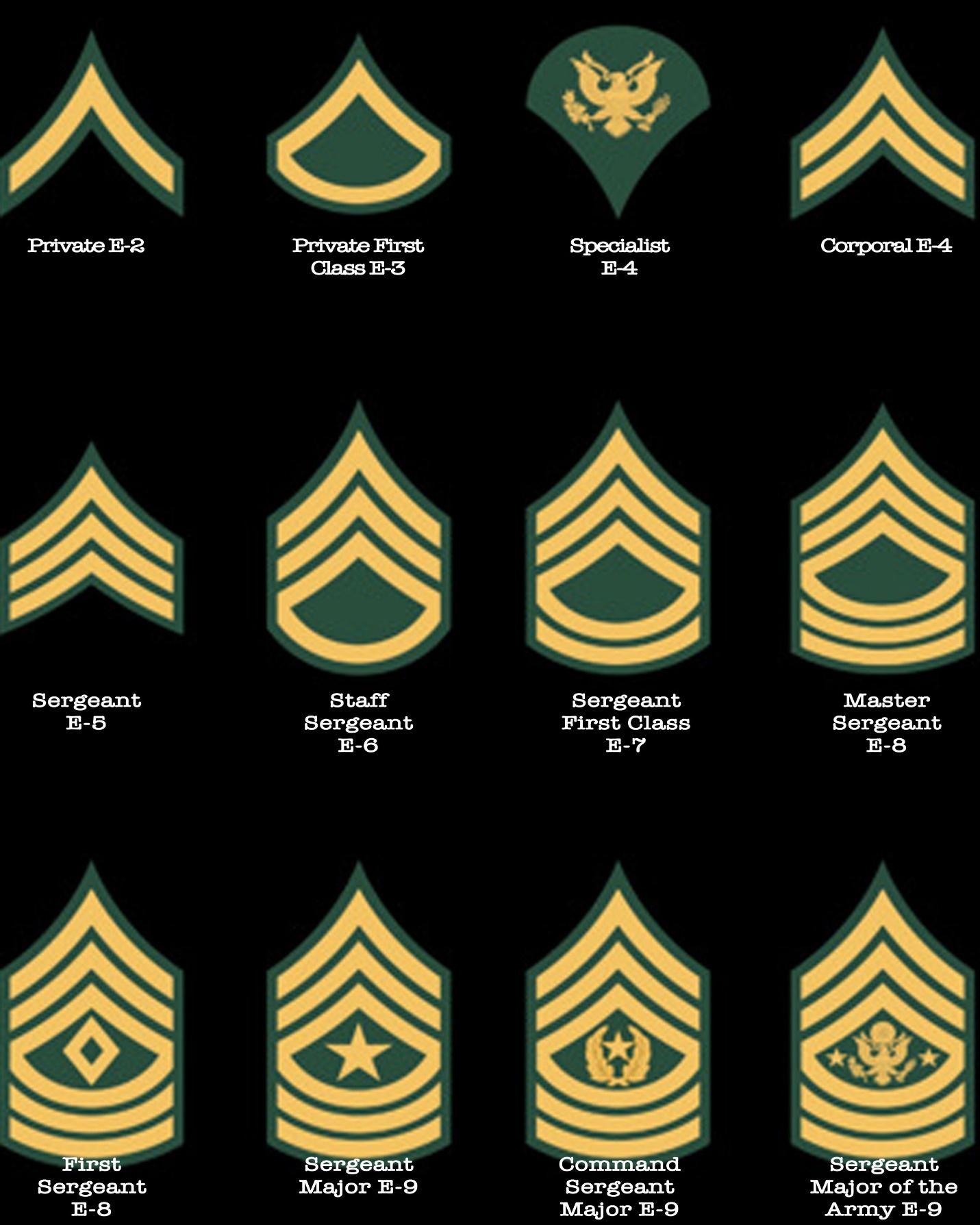 美国陆军士兵和士官军衔与晋升制度 