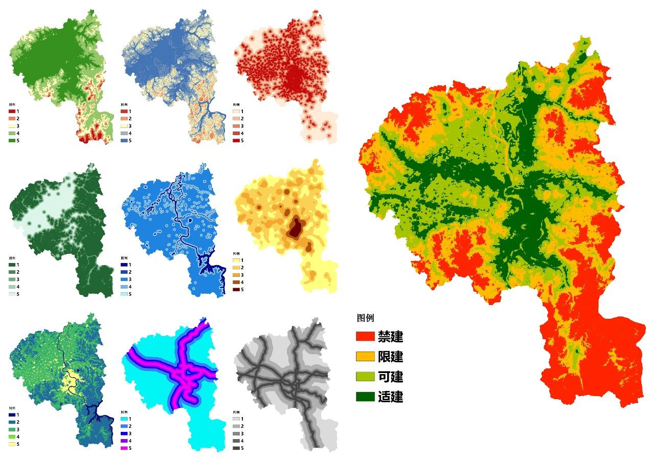 麦克哈格与千层饼与灰色的用地适宜性分析