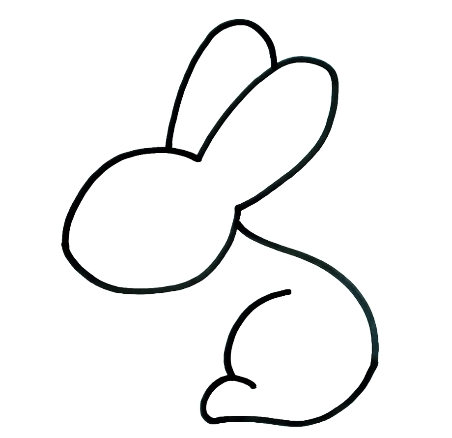兔子写生简笔画图片