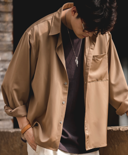 2022年春秋季四种男士春装衬衣衬衫穿搭法,简约时髦还易搭不出错(包括