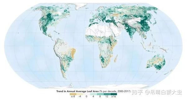 地球绿化面积 全球绿化面积变化 地球绿化面积增加