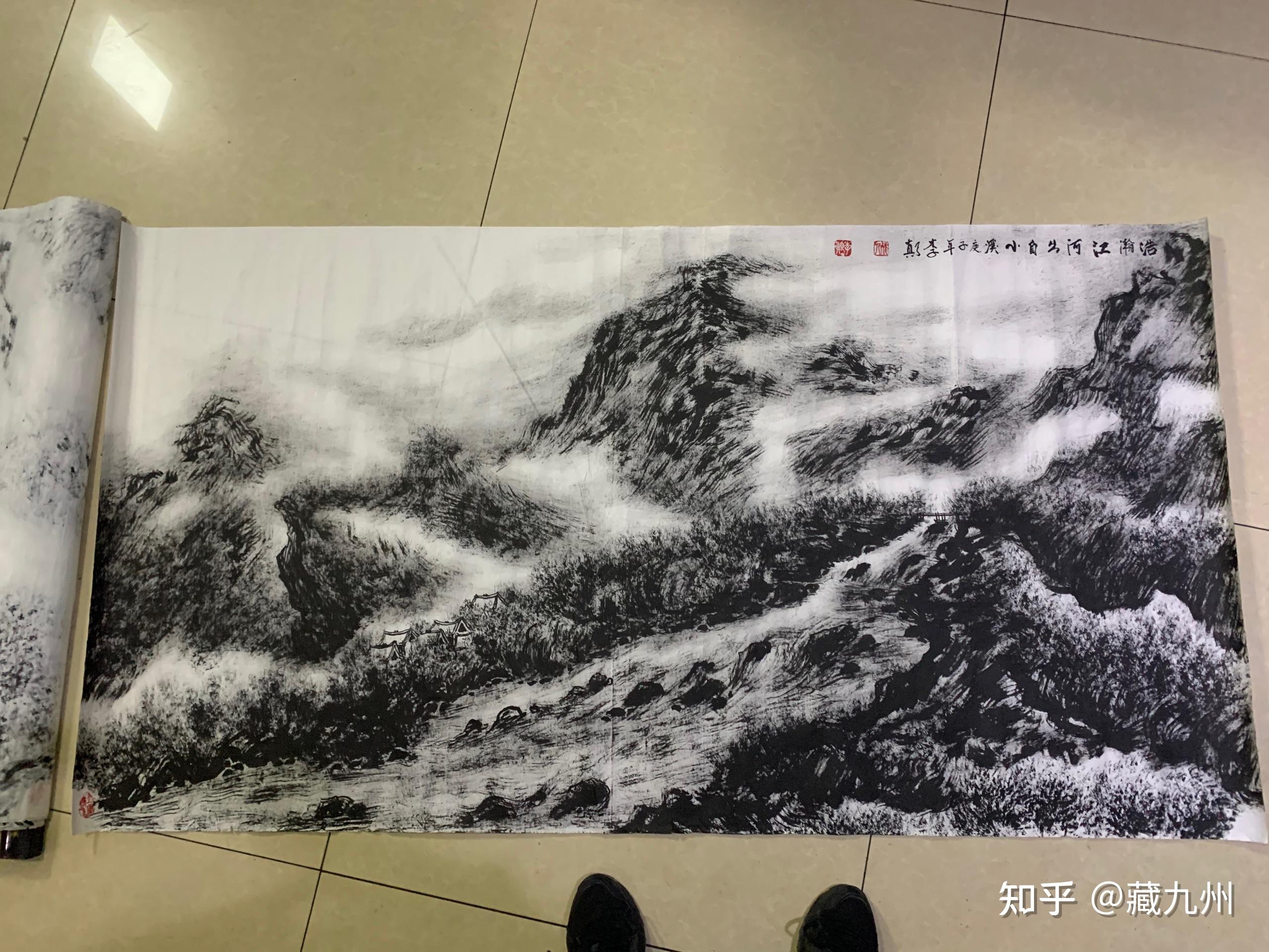 李颠焦墨山水画图片