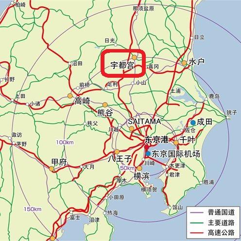 栃木县地图图片