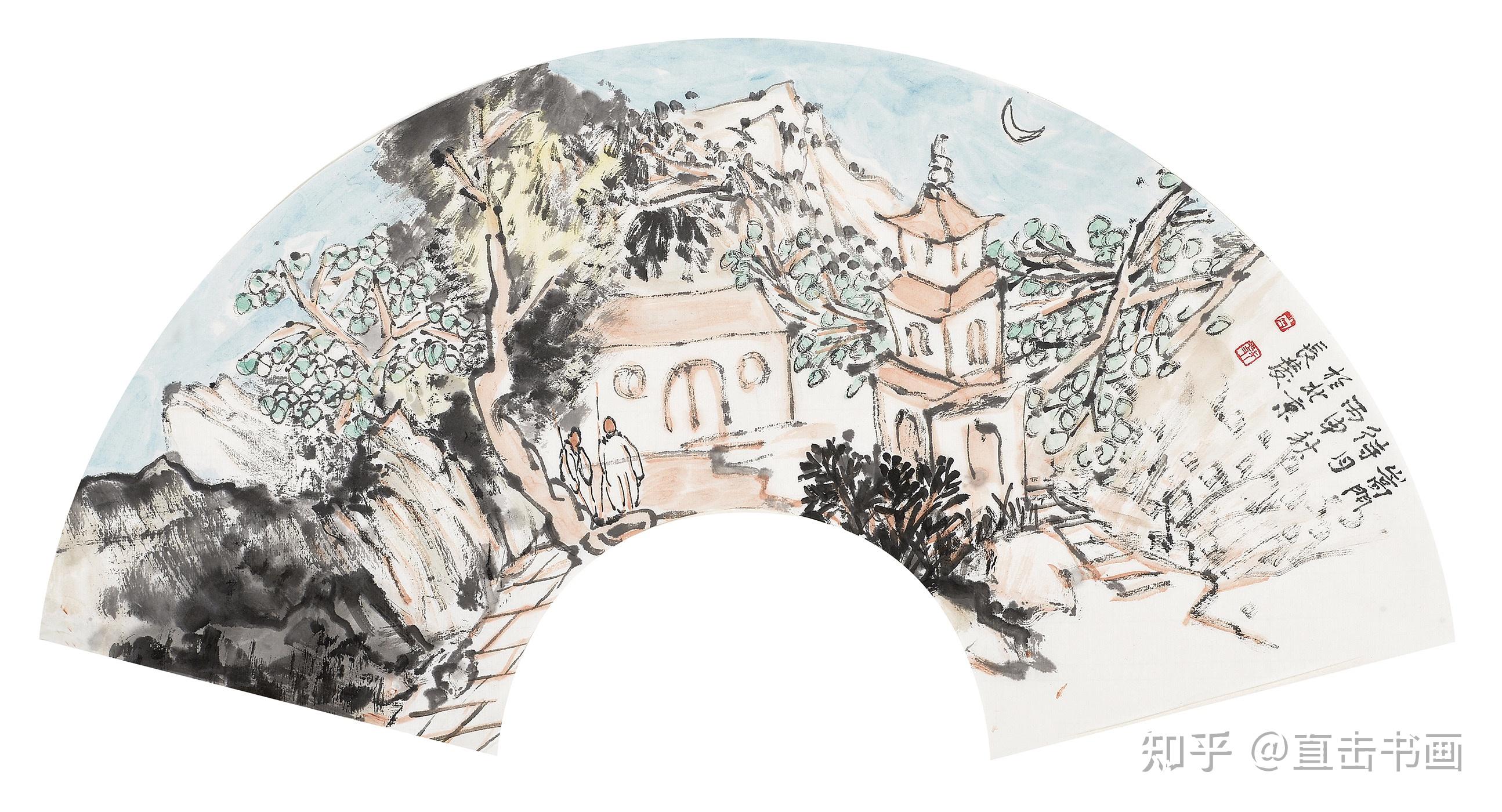 中国美术家协会会员宋长发扇面山水画作品欣赏 - 知乎