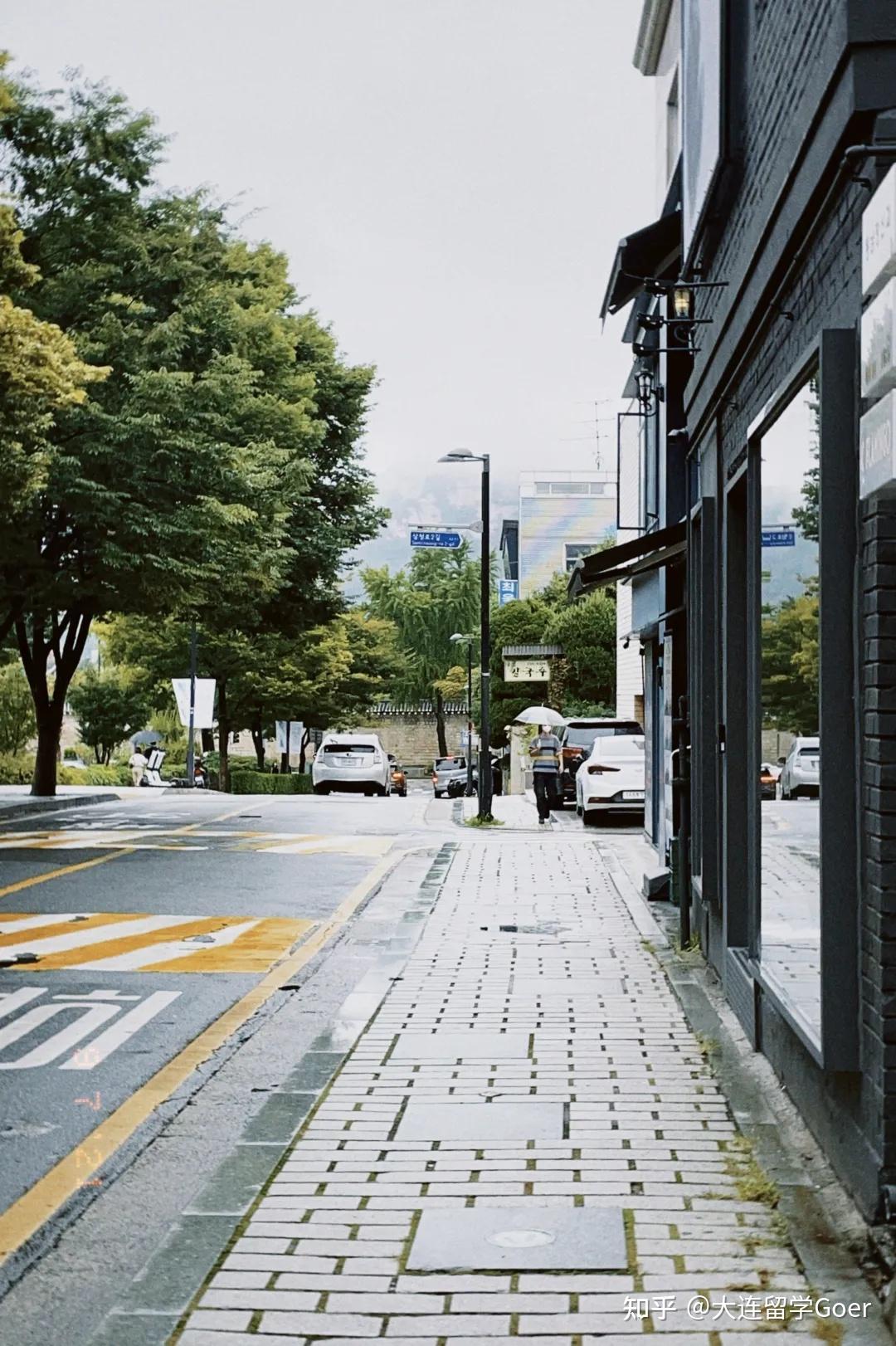 韩系街道背景图图片
