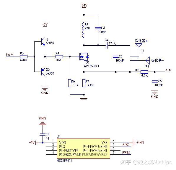 USB加湿器电路图图片