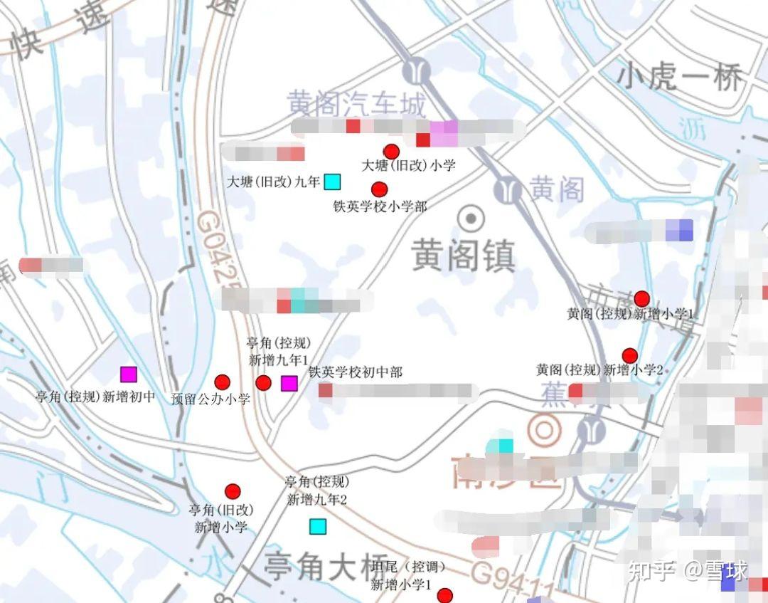 继续分析南沙新增学校布局规划黄阁镇icon方面的情况,主要这份规划