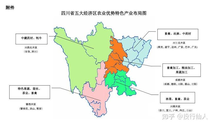 1, 四川省五大经济区地级市经济,产业情况04④能源化工产业方面:四川