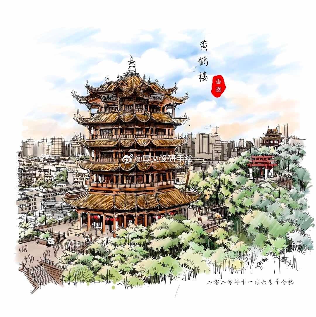 中国四大名楼黄鹤楼有来过的朋友吗喜欢的朋友可以收藏哦