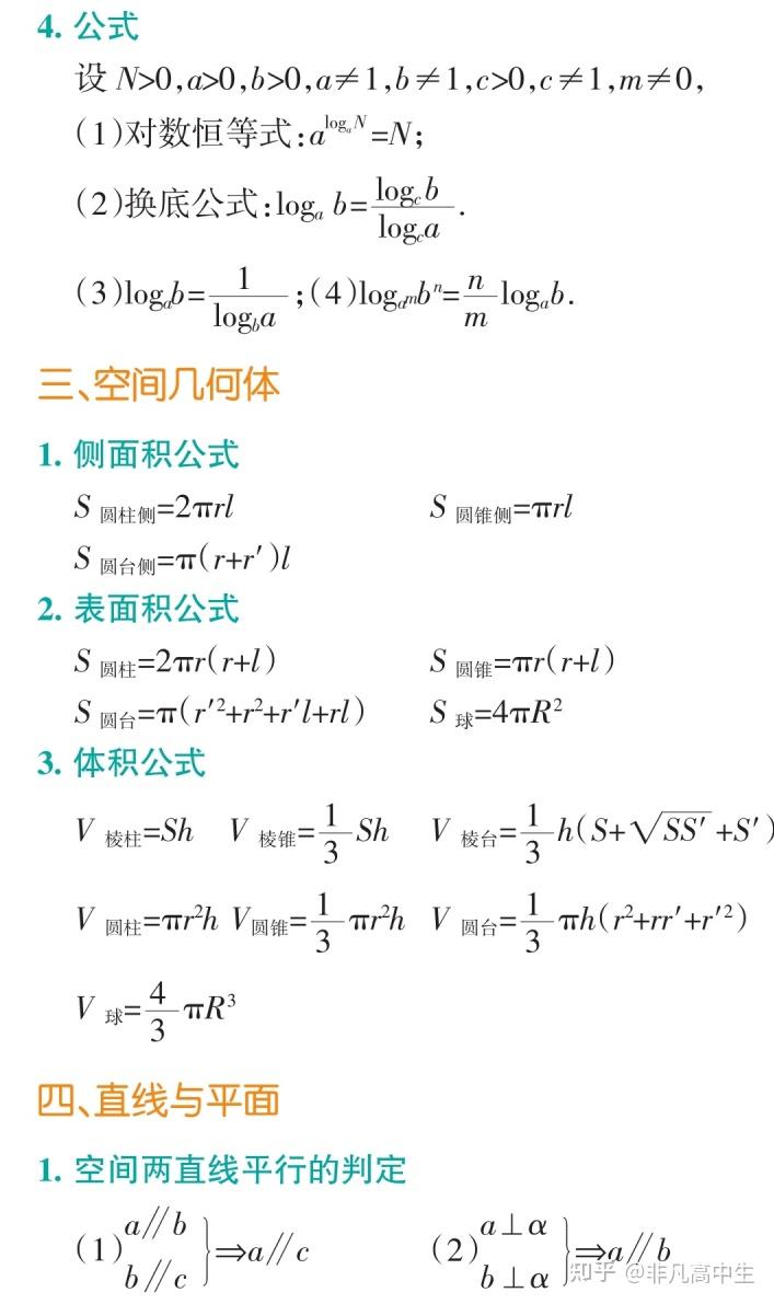 高中数学,重要公式集锦(精华版),夯实基础就看这个吧