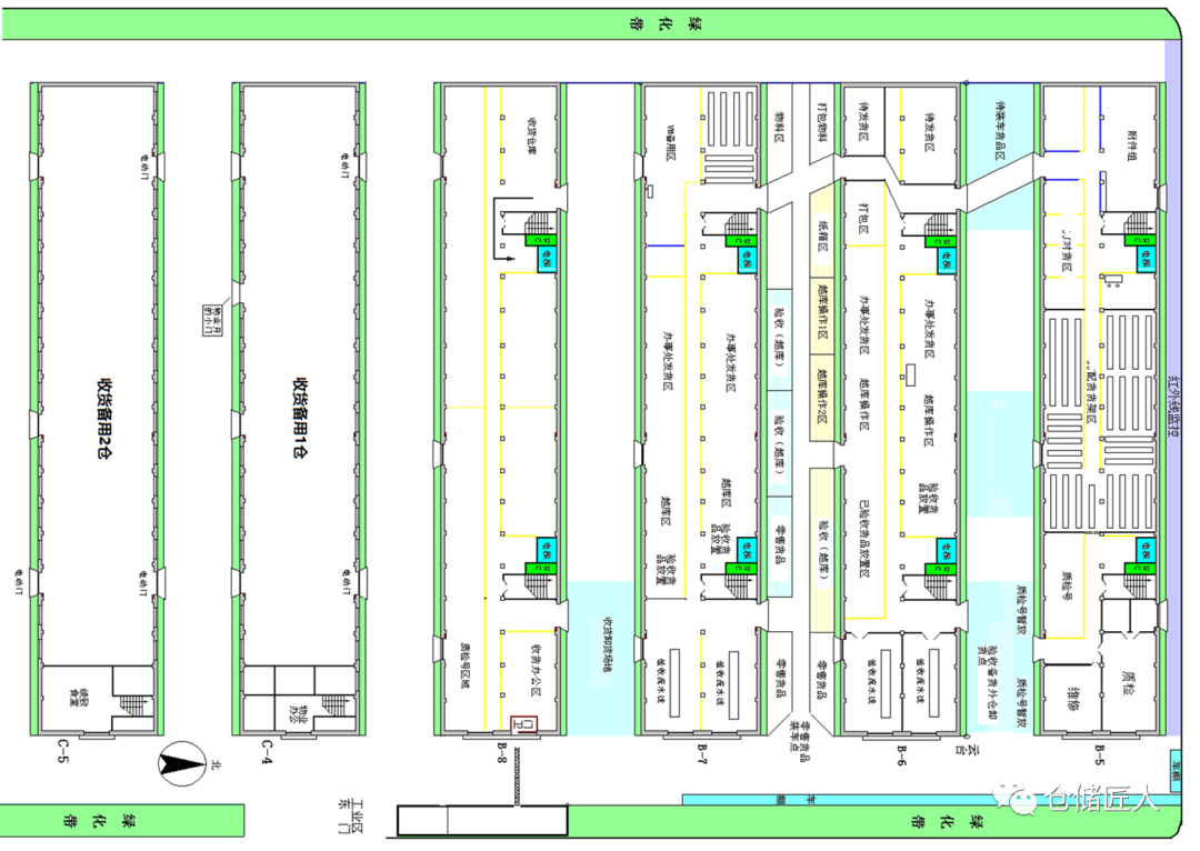 仓库平面布局图u型图片