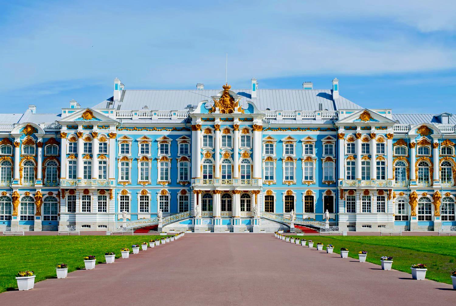 Царское село екатерининский дворец фото