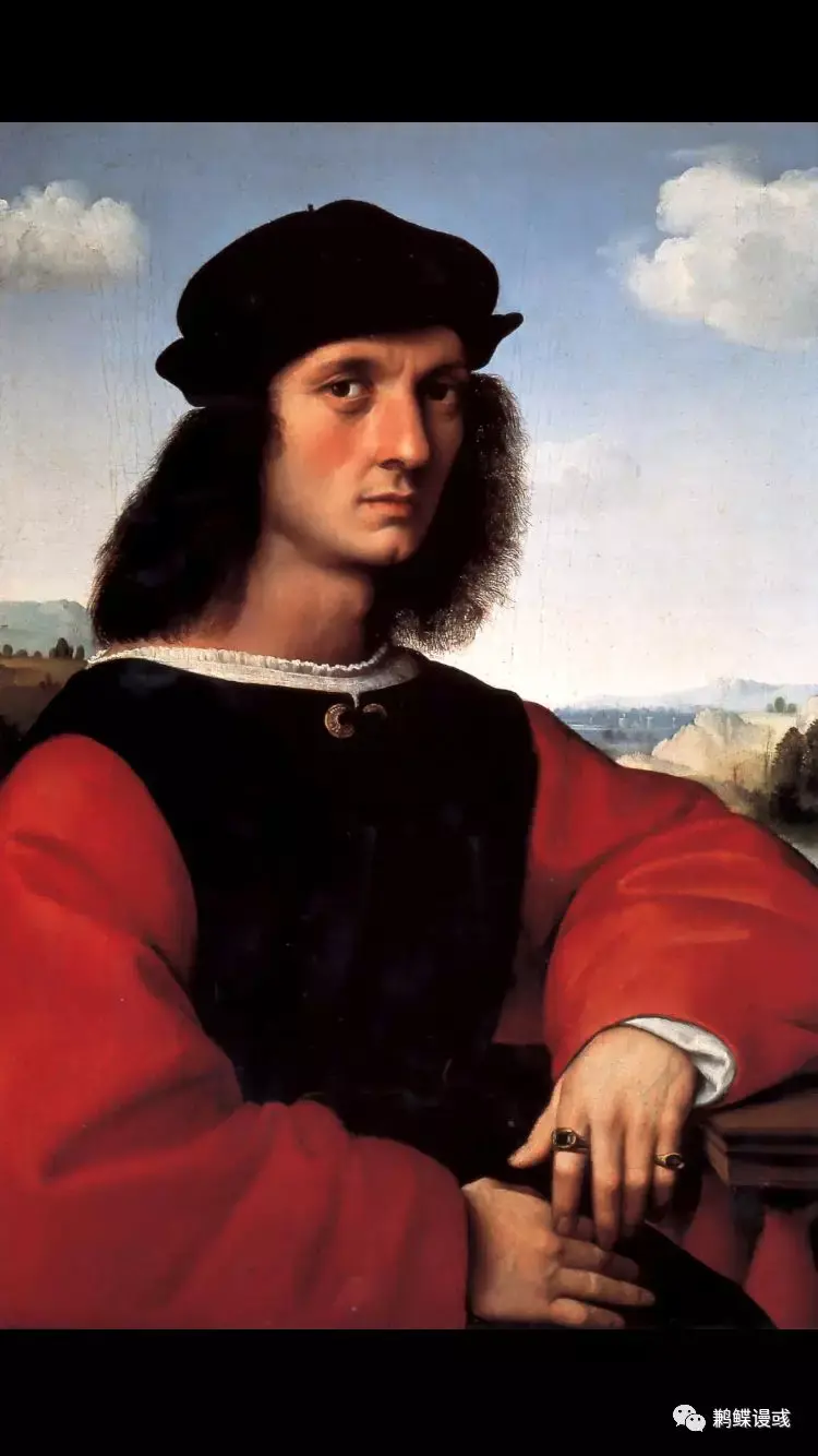 拉斐尔师从于彼得罗·佩鲁吉诺(pietro perugino),绘画手法与风格和