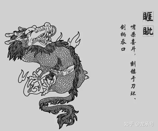 来故事介绍老二——睚眦平生好逗喜杀,刀环,刀柄,龙吞口便是它的遗像