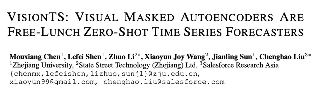 Visionts 时序=图像?无需微调,视觉MAE跨界比肩最强时序预测大模型 - 知乎