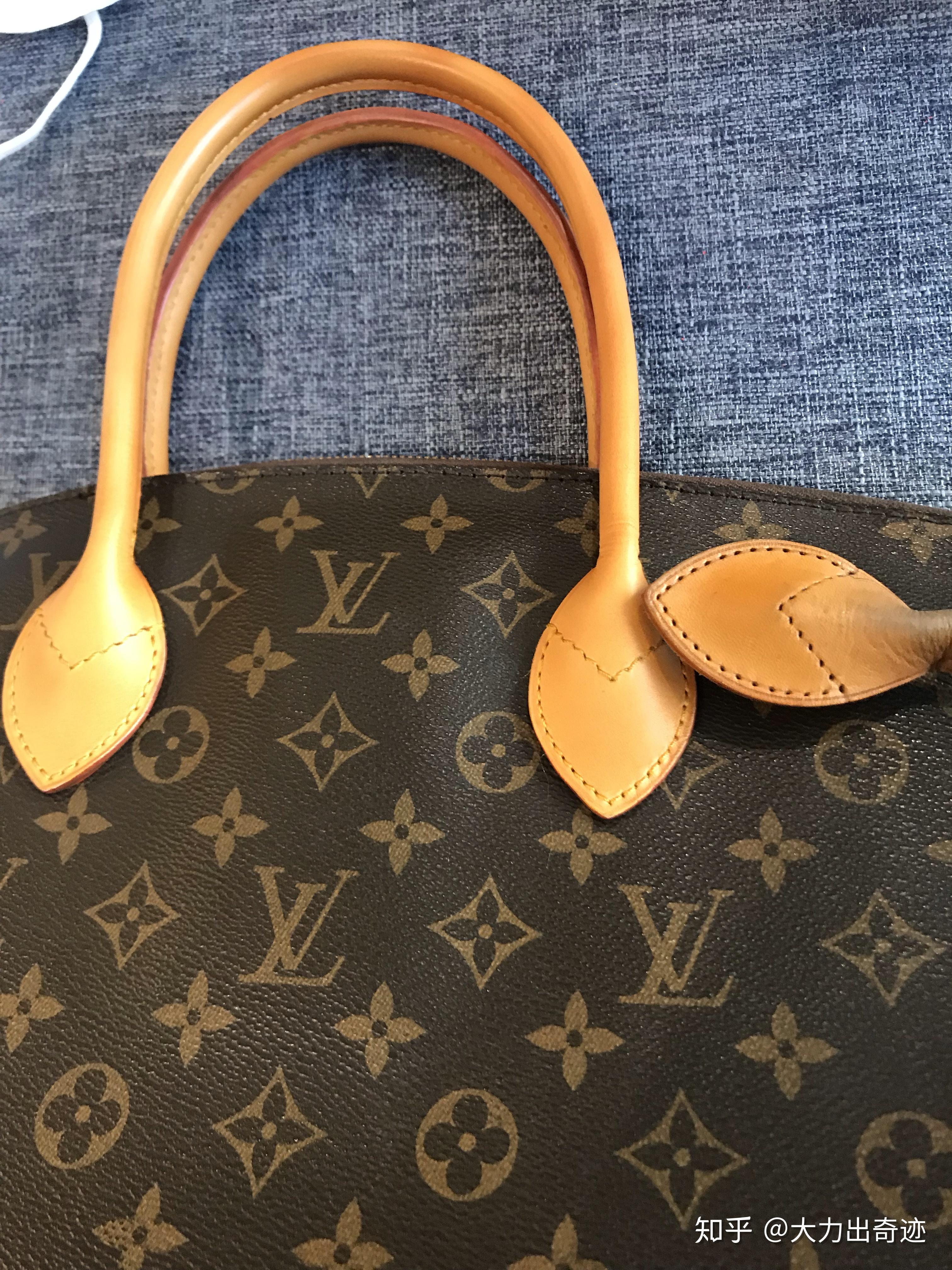 lv手提袋换手柄后修复处理植鞣革染色