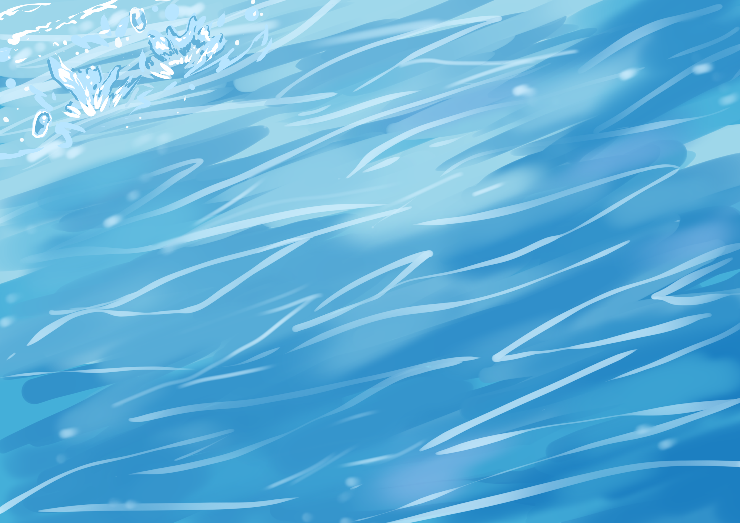 【教程】5步教你学会画《千与千寻》般宁静海平面