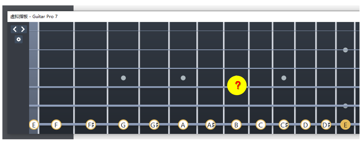结合guitarpro7学习乐理第五节认识吉他指板2