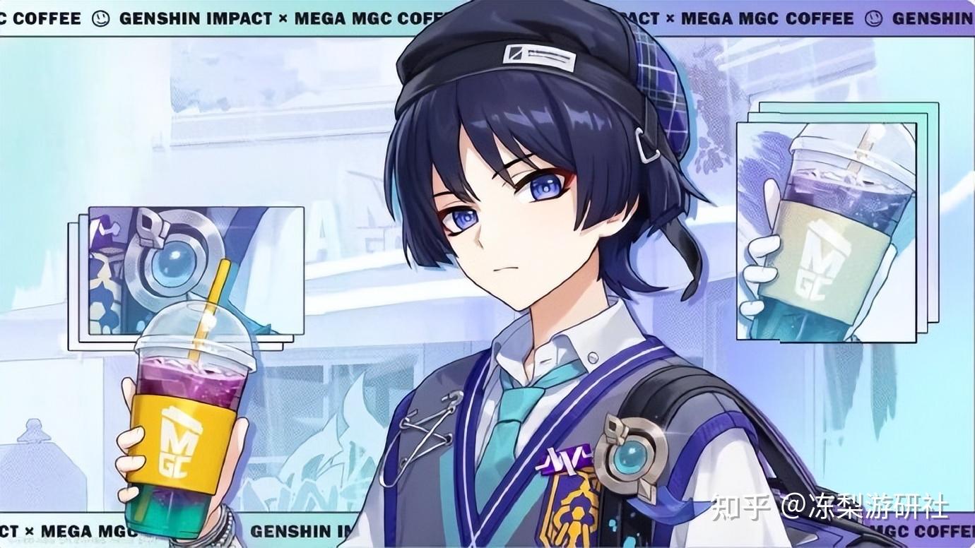 原神海外联动mega即将开启,户外大屏手绘宣传,校服流浪者太可爱 冻梨