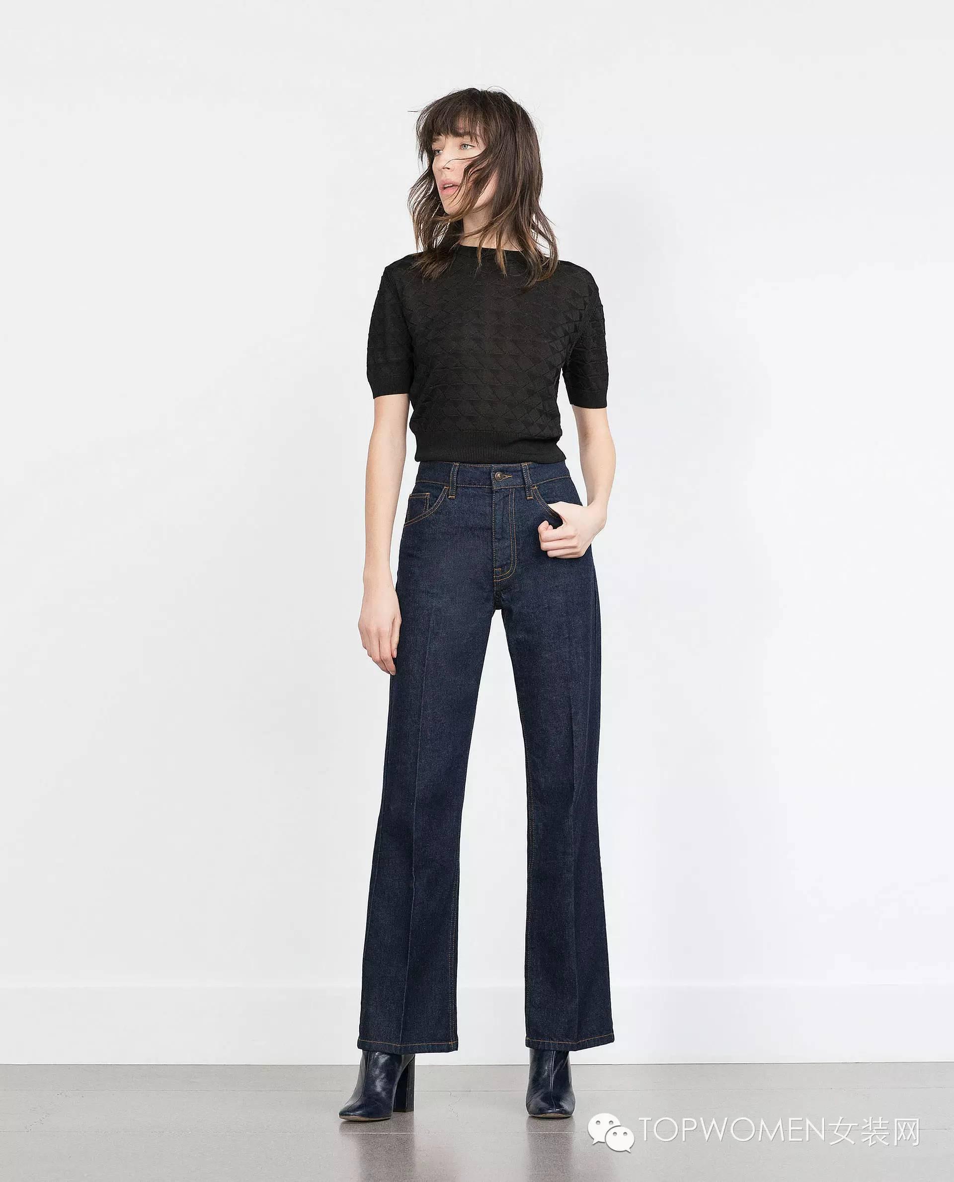 高腰牛仔裤帮你告别“圆柱民”