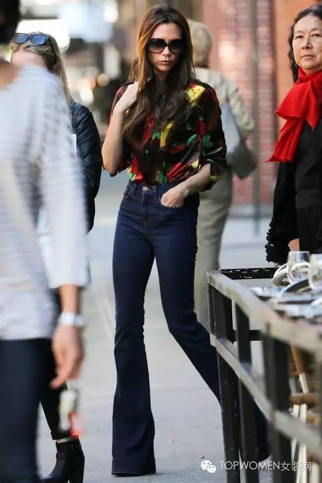 高腰牛仔裤帮你告别“圆柱民”