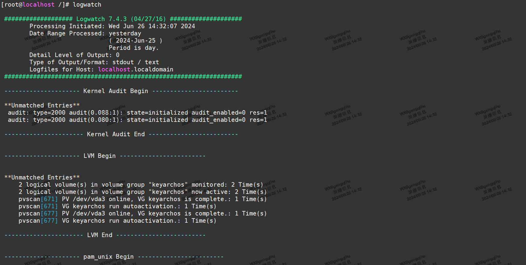 轻松地查看KOS系统的关键日志信息的Logwatch配置操作手册 - 知乎