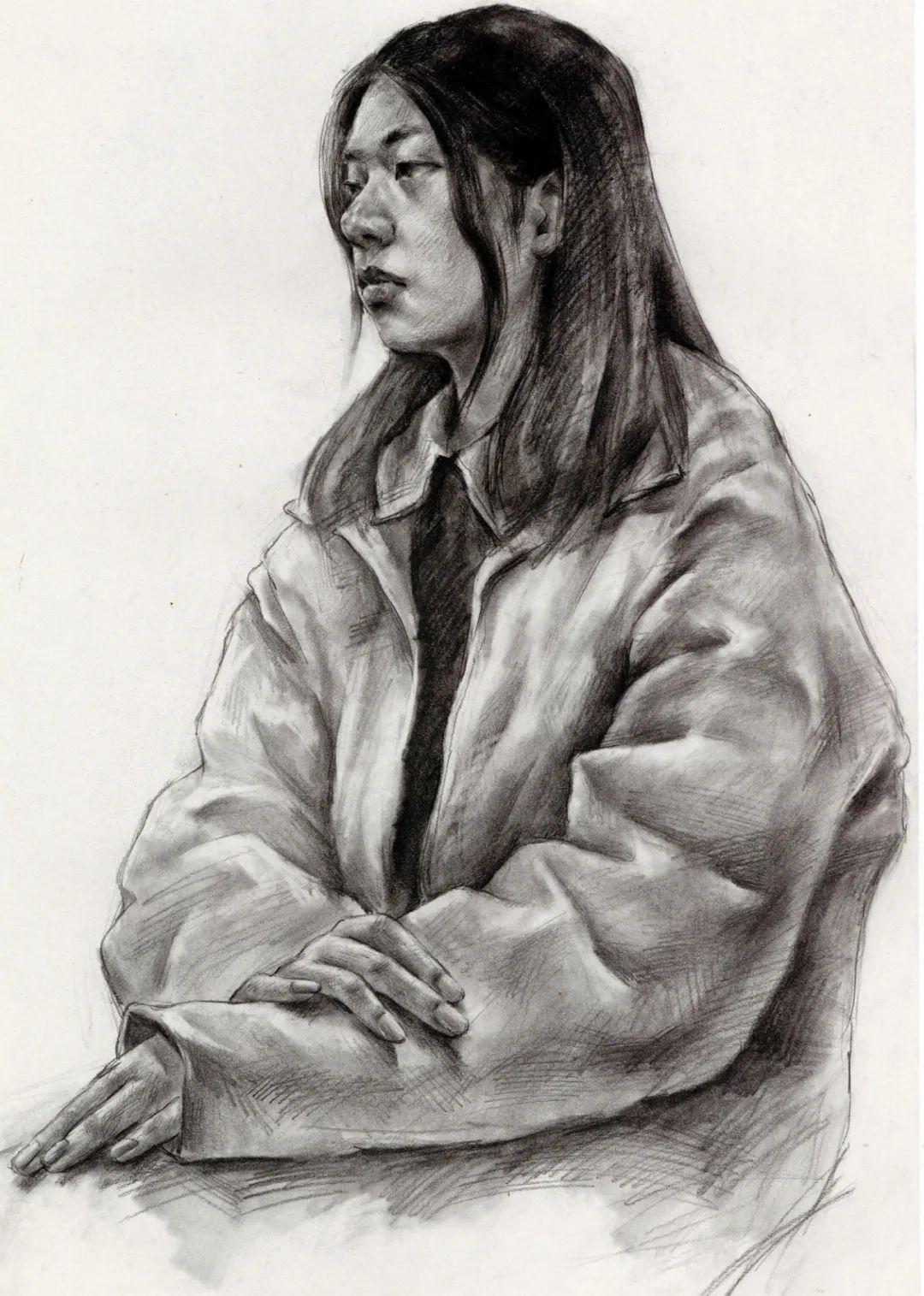 素描半身像写生堪称一绝!