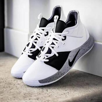 nike耐克男鞋保罗乔治3代 pg3泡椒宇航员nasa联名 黑白