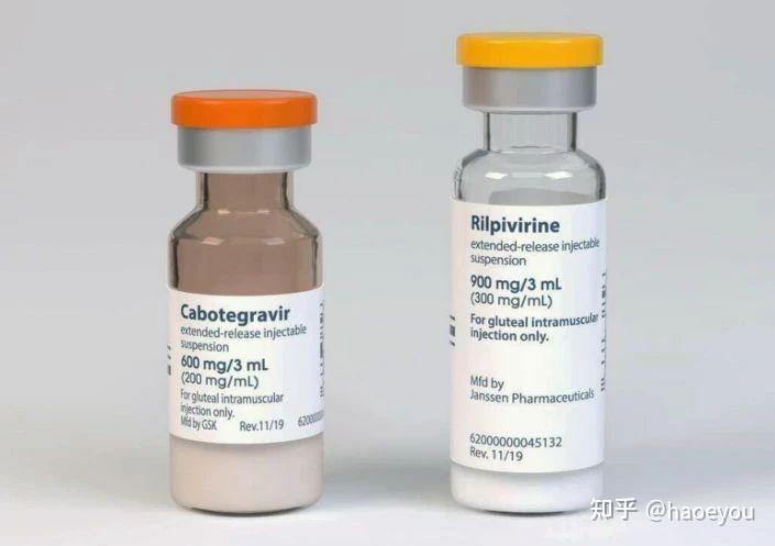 韦(cabotegravir)和非核苷逆转录酶抑制剂利匹韦林(rilpivirine)组成