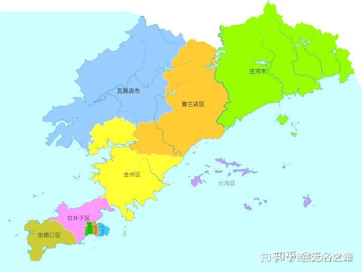 大连市共辖7个涉农区市县,包括庄河,普兰店,瓦房店市,金州,甘井子